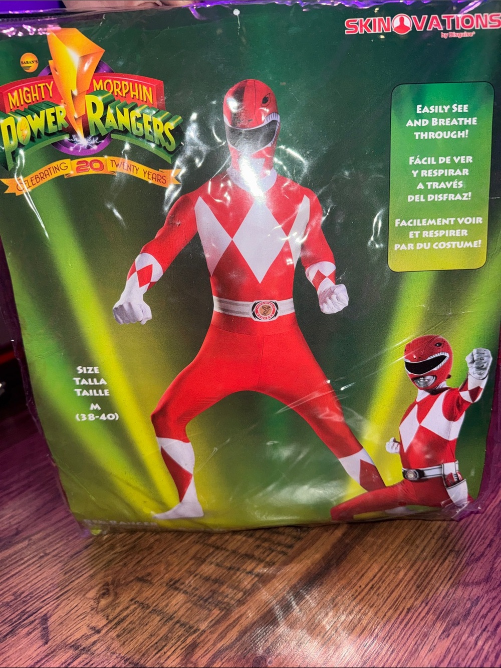 Halloween Red Mighty Morphin Power Ranger Costume 39.T